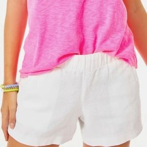 Lilly Pulitzer white Lilo style linen shorts